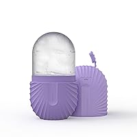 Silicone Ice Roller for Face and Eye, Ice Facial Roller Ice Holder for Face, Face Ice Mold Ice Holder for Face, Ice Face Roller Skin Care, Face Icers Reusable Ice Cube Roller, Purple