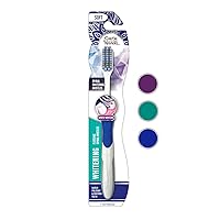 GuruNanda Whitening Toothbrush with Flossing Spiral Bristles & Rubberized Ergonomic Handle for Non-Slip Grip, Helps in Teeth Whitening & Polishing - 1 Ct
