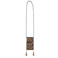 Handicraft Bazarr Women Cross Body Vintage Silk Brocade Sling Bag Ethnic Zipper Closure Shoulder Wallet Indian Golden Zari Work Messenger Hand Bag