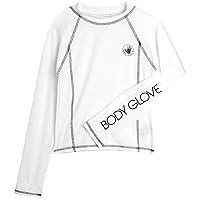 Body Glove Boys' Long Sleeve Rash Guard Shirt – UPF 50+ Quick Dry Sun and Sand Protection Swim Shirt – Kids Swimwear (5-14)