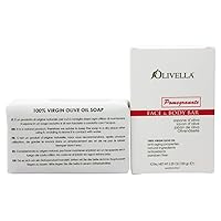 Olivella Face and Body Bar Soap, Pomegranate, 5.29 Ounce