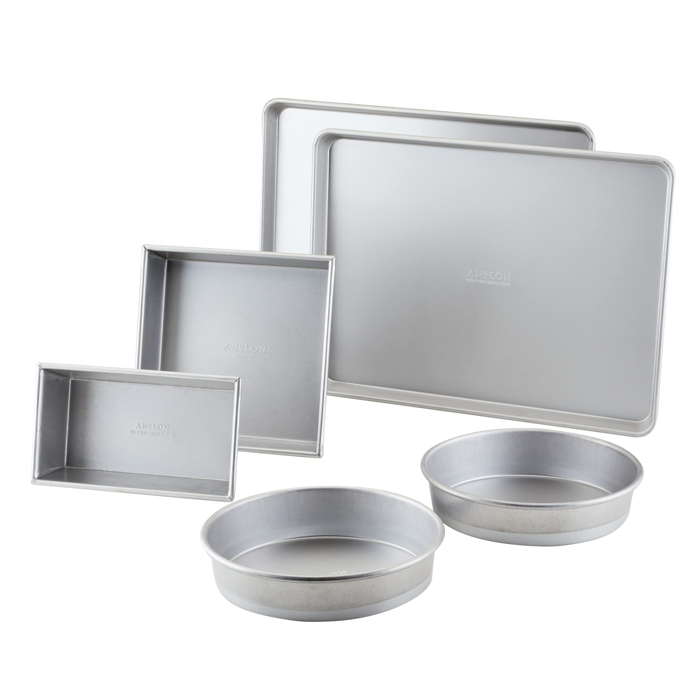 Anolon Pro-Bake Aluminized Steel Bakeware Set, 6 Piece - Silver