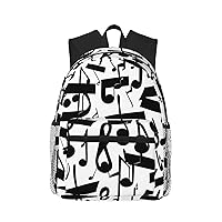 Black Music Note Trendy Casual Backpack - Stylish Bookbag And Travel,Mini Backpack,Bookbag For Men