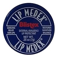 Medicated Lip Balm, Lip Medex - for Cold, Sores, Cracked & Dry Lips - 0.25 Oz x 2 Pack
