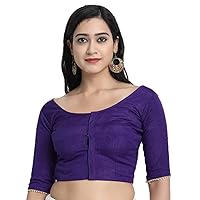Indian Designer Women'S Readymade Silk And Satin Indian Ethnic Saree Blouse Crop Top Choli For Party Wear