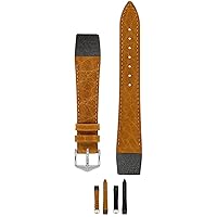 HIRSCH Camelgrain Leather Watch Strap - Hypoallergenic - Black, Honey - 11mm, 12mm, 14mm, 19mm, 20mm - Open-Ended