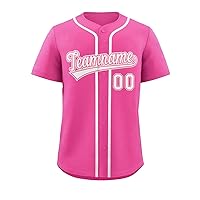 Custom Baseball Jersey Personalized Button Down Shirts Stitched or Printed Name Number for Adult Boy