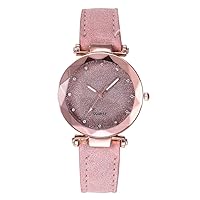 Fashion Watch, Ladies Rhinestone Quartz Watch Female Leather Belt Casual Wristwatch