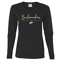 NCAA Thin Script, Team Color Womens Long Sleeve T Shirt, College, University