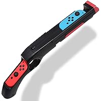 PUROSUR Game Gun Controller for Switch Joy Cons Hand Grips Shooting Games Wolfenstein 2 The New Colossus, Big Buck Hunter Arcade for Nintendo Switch and Other Shooting Games