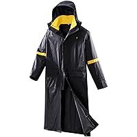 Classic Long Rain Coats for Men, Hooded Raincoats Rainwear for Waterproof Work, Breathable, Rain Jacket Poncho