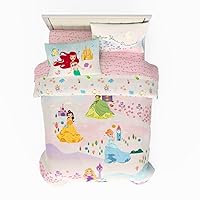Franco Disney Princess Kids Bedding Super Soft & Cozy Comforter and Sheet Set, Full, (100% Official Licensed Product)