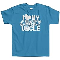 Threadrock Little Girls' I Love My Crazy Uncle Toddler T-Shirt