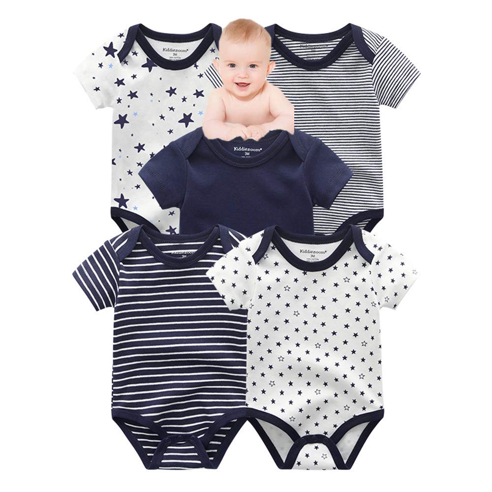 Kiddiezoom Unisex Newborn Baby Short-Sleeve Bodysuit Baby Layette Essentials Giftset Clothing Set