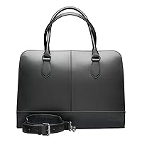 14 and 13 Inch Laptop Bag with Luggage Strap, Leather Briefcase for Women, Shoulder Bag with Shoulder Strap