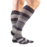 Mens 15-20 mmHg Compression Socks, Bold Regency Stripe Pattern