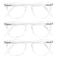 Henotin 3-Pack Blue Light Blocking Reading Glasses,Spring Hinge Computer Readers for Men Women,Anti UV Ray Filter Eyeglasses