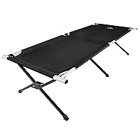 TETON Sports Camping Cot with Patented Pivot Arm - Folding Camping Cot for Car & Tent Camping - Durable Canvas Sleeping Cot - Portable Camping Accessory