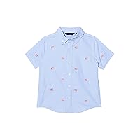 Janie and Jack Boy's Flag Embroidered Oxford Button-Up (Toddler/Little Kids/Big Kids)