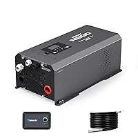 REGO 3000W Pure Sine Wave Inverter Charger w/LCD Display 12V DC to 120V AC Built-in Bluetooth 4-Stage Charging