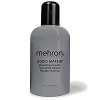 Mehron Makeup Liquid Makeup | Face Paint and Body Paint 4.5 oz (133 ml) (MONSTER GREY)