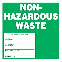Accuform MHZW11EVC Adhesive-Poly Vinyl Hazardous Waste Label, Legend 