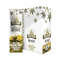 All Natural Non GMO Hemp Wraps 2 Count Per Pouch Pack of 25 (Flavorless)