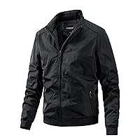 Mens Windbreaker Jackets Lightweight New Thin Cotton Fashion Double Sided Solid Sports Zipper Stand Collar Jacket