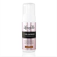 Loving Tan 2 HR Express Mousse, Dark- Streak Free, Natural looking, Professional Strength Sunless Tanner - Up to 5 Self Tan Applications per Bottle, Cruelty Free, Naturally Derived DHA - 4 FL Oz