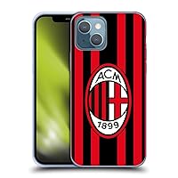 Head Case Designs Officially Licensed AC Milan Home 2021/22 Crest Kit Soft Gel Case Compatible with Apple iPhone 13