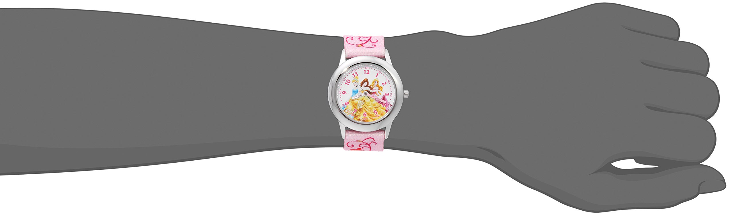 Disney Kids' W001803 Princesses Stainless Steel Time Teacher Watch