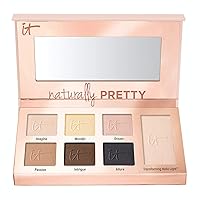 Naturally Pretty Essentials - Luxe Eyeshadow Palette - Travel Size - 6 Matte Shades & 1 Transforming Satin Shade - With Anti-Aging Hydrolyzed Collagen, Silk & Peptides - 0.092 oz