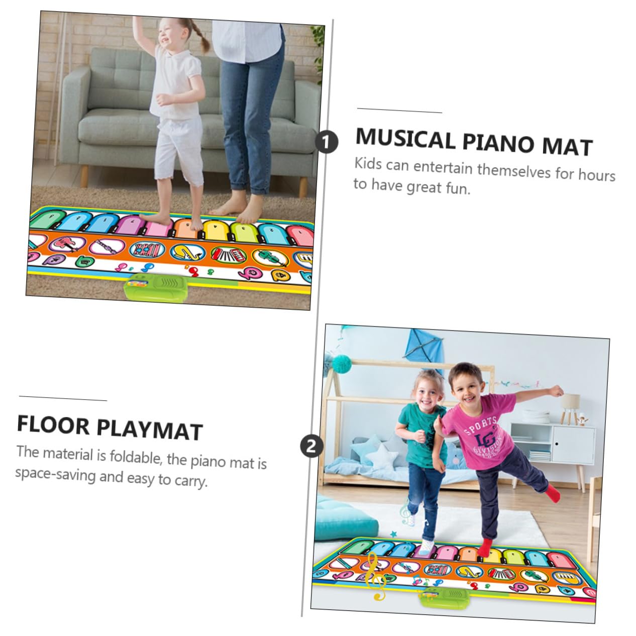 ERINGOGO Music Blanket Floor Playmat 18-24 Month Toys Toddler Keyboard Baby Boy Toys Floor Keyboard Piano Alfombra para Keyboard Music Mat Foot Piano Toy Electric Keyboard Pad Infant