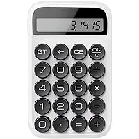 Mechanical Keyboard Calculator, Electronic Desktop Calculator with Large 12-Digit Display, Multifunction Office Calculator for School Accounting,White