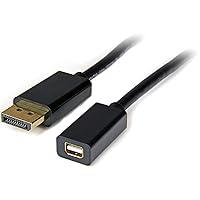 StarTech.com 3ft (1m) DisplayPort to Mini DisplayPort Cable - 4K x 2K UHD Video - DisplayPort Male to Mini DisplayPort Female Adapter Cable - DP Computer to mDP 1.2 Monitor Extension Cable (DP2MDPMF3)