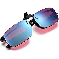 Color Blind Glasses for Red-Green/Blue-Yellow Color Vision Deficiency Indoor/Outdoor Use ~ Pick Yours (Clip-on TP-029 Lens B for Strong Red-Green Deficiency)