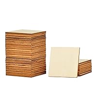Unfinished Blank Square Wood Pieces,80 Pack 2x2 Inch Small Wooden Squares,Plywood Crafts Wall Tiles Letters Cutouts Coasters Decor,School Projects,Pyrography.