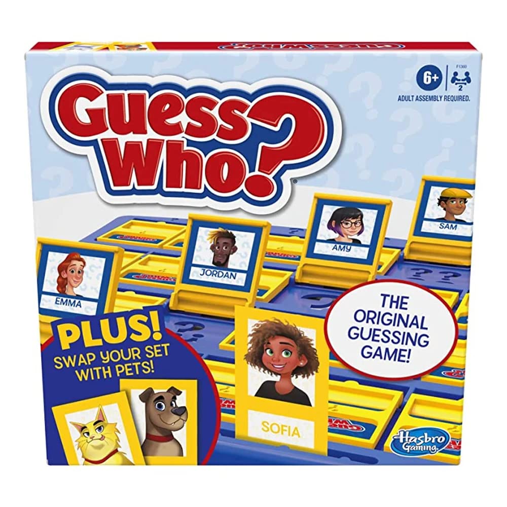 Hasbro Gaming Guess Who? Board Game with People and Pets, Kids Ages 6 and Up (Amazon Exclusive)