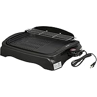 Tayama Non-Stick Electric Grill Ribbed and Solid Surface, black, large (TG-863XLR)