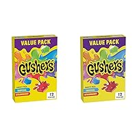 Gushers Fruit Flavored Snacks, Strawberry Splash and Tropical, 12 ct (Pack of 2)
