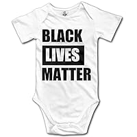 Newborn Babys Boy's & Girl's Black Lives Matter Long Sleeve Baby Climbing Clothes for 0-24 Months White Size 18 Months