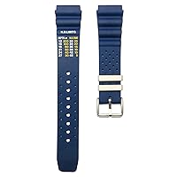 20mm Dark Blue Rubber Watch Band Compatible with Many Citizen Aqualand Promaster BN0151-09L, BN0151-17L Scuba Diver Watch