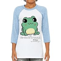 I'm Un-Frog-ettable Kids' Baseball T-Shirt - Kids Items - Great Presents - White Denim, L