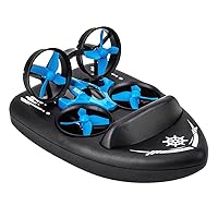2 in 1 Sea, Land and Air Amphibian RC Boat Wireless Electric RC Hovercraft Small 4-axis RC Aircraft Deformation Drone Summer Outdoor Water Toys Children's Gifts