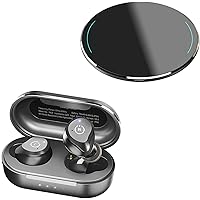 TOZO NC9 2022 Version Hybrid Active Noise Cancelling Wireless Earbuds Matte Black W1 Wireless Charger 10W Black