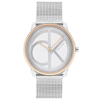 Calvin Klein Iconic Collection Unisex Analogue Quartz Watch with Stainless Steel Link or Mesh Bracelet
