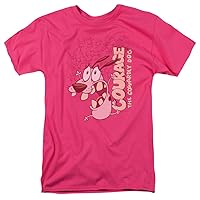 Trevco Men's Courage The Cowardly Dog Scared T-Shirt