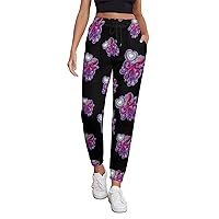 O-ctopus Love Casual Sweatpants Women Lounge Sweat Athletic Pants Joggers with Pockets Workout
