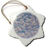 3dRose USA, WA. Mackerel Sky Makes Compelling Patterns in Bright Blue Sky - Ornaments (orn-332985-1)