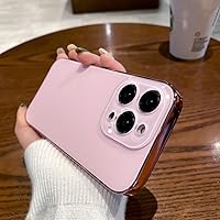 Electroplated Matte Acrylic Mobile Phone Case for Men and Women Suitable for iPhone 14 13 12 11 Pro Max Plus,Pink,for iPhone 14 Plus